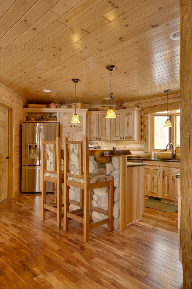 Rustic wooden kitchen design