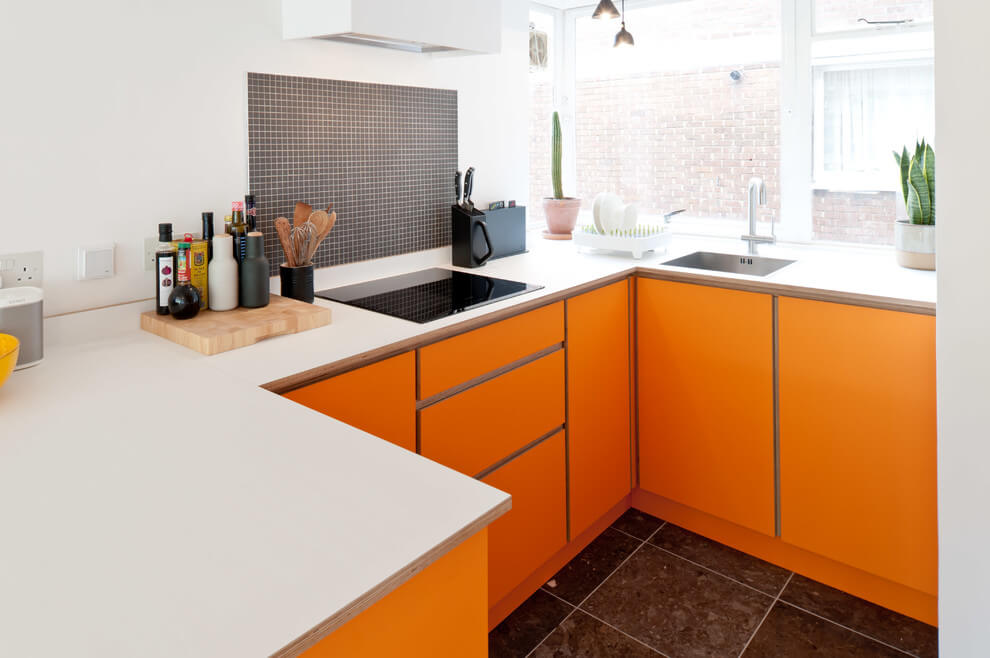 Modular Orange Kitchen Design