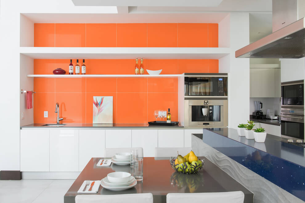 Orange decorative pastel wall decor