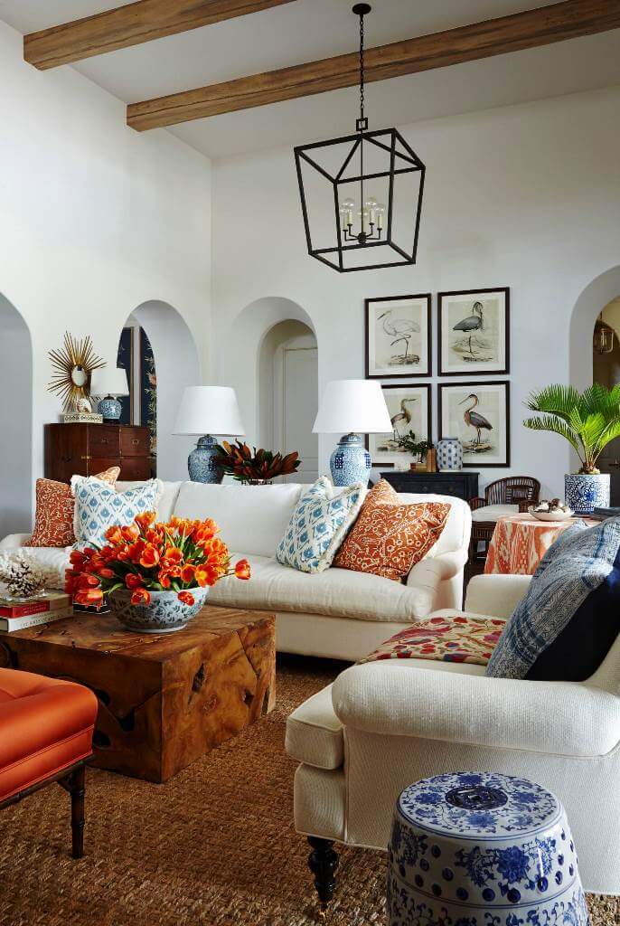 Eclectic details in traditional decor
