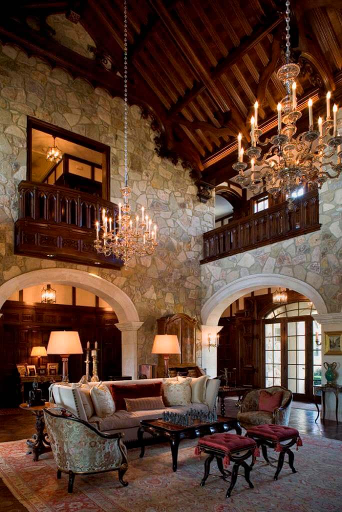 Refined Gothic living room design