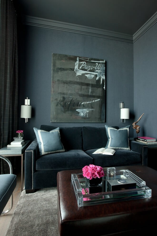 Luxury Living Room Dark Textures