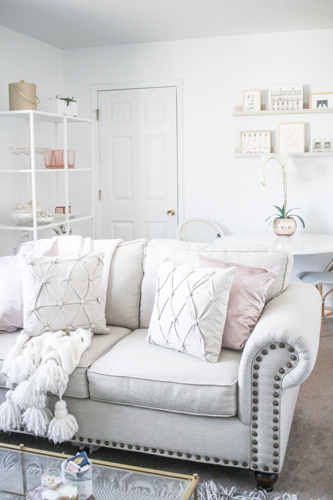 Blush Pink Accents Room Decor