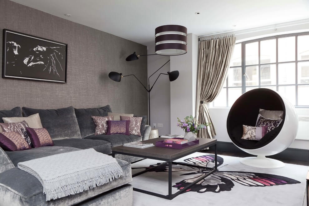 Modern elegant living room decor