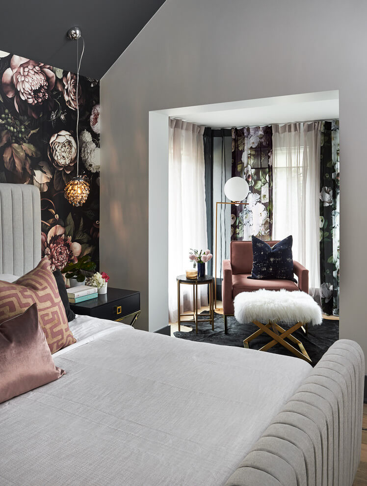 Glamorous elegant modern bedroom decor