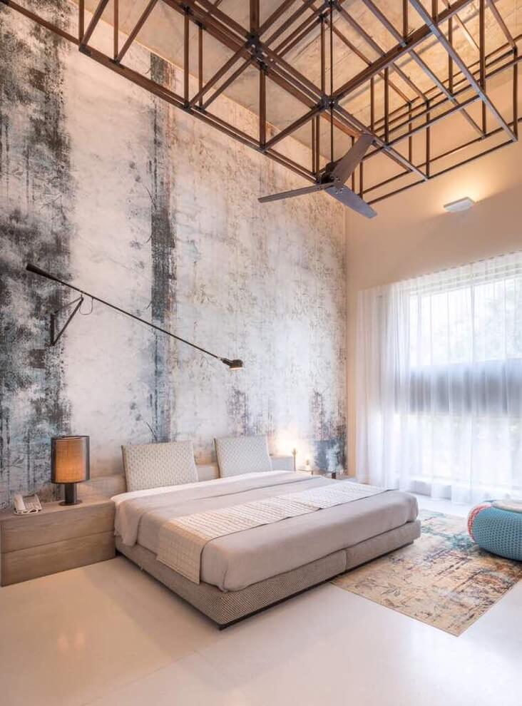 Modern industrial bedroom decor