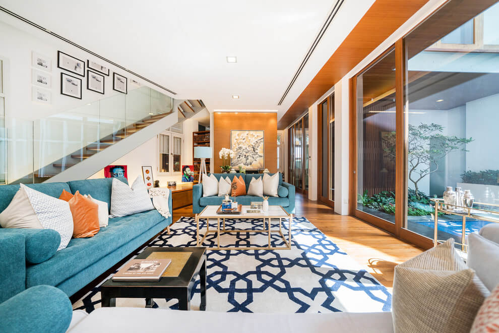 Vibrant Asian living room