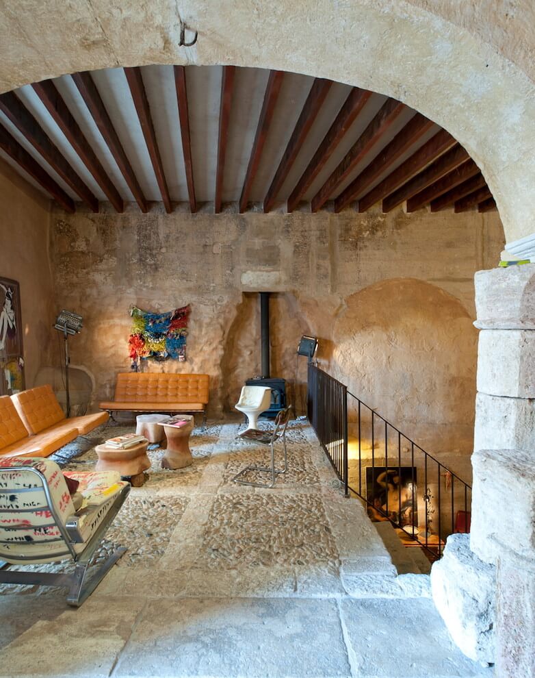 Natural stone flooring Mediterranean decor