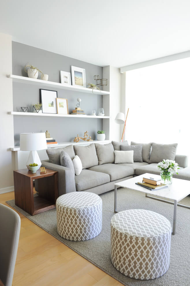 Grayscale Scandinavian living room
