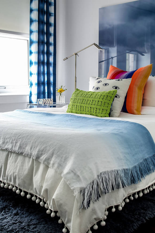 Coastal colors contemporary bedroom decor