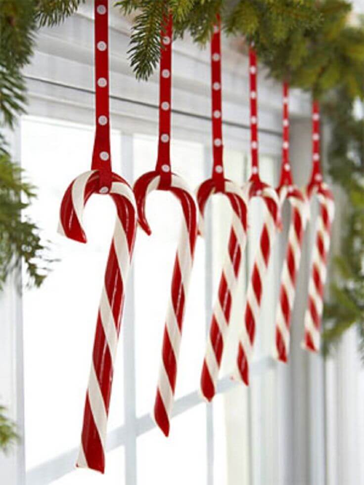 Candy Cane Red Green Window Decor