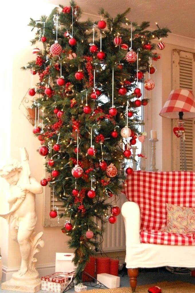 Up and down Christmas tree decor