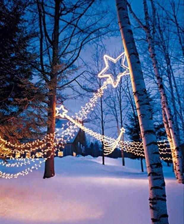 Outdoor Star Lighting Christmas Display