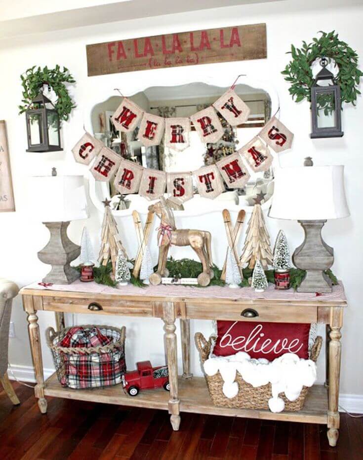 Farmhouse Style Christmas Display