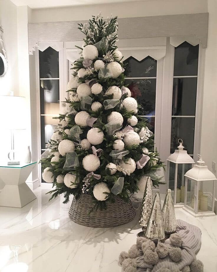 Big snowballs Christmas tree decor