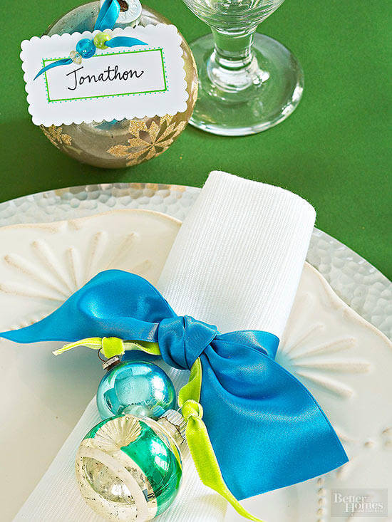 Ornament napkin rings and poster cards