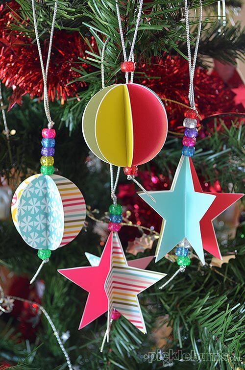 Paper ornament Christmas tree decor
