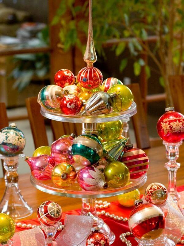 Colorful Ornaments Cake Stand Display