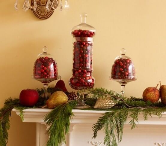Elegant Cranberry Christmas Decor Table