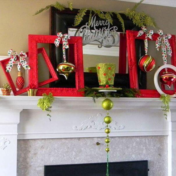 Easy DIY Christmas mantle decor