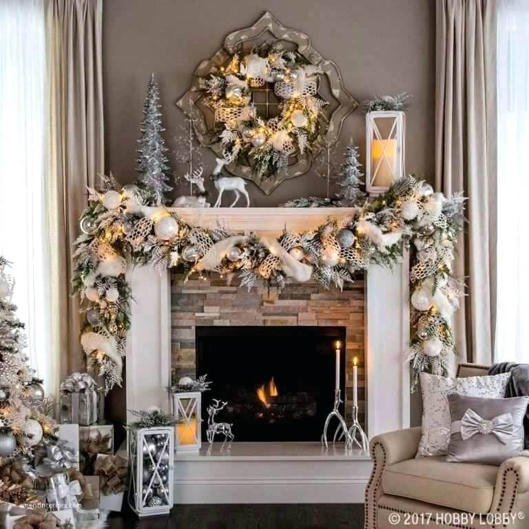 Fancy Fireplace Cloak Christmas Decor