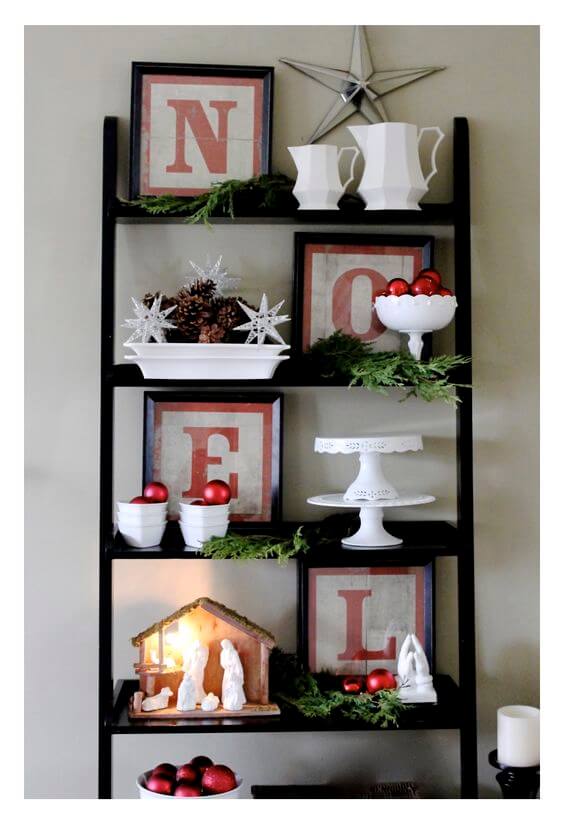 Shelf Decoration Modern Christmas