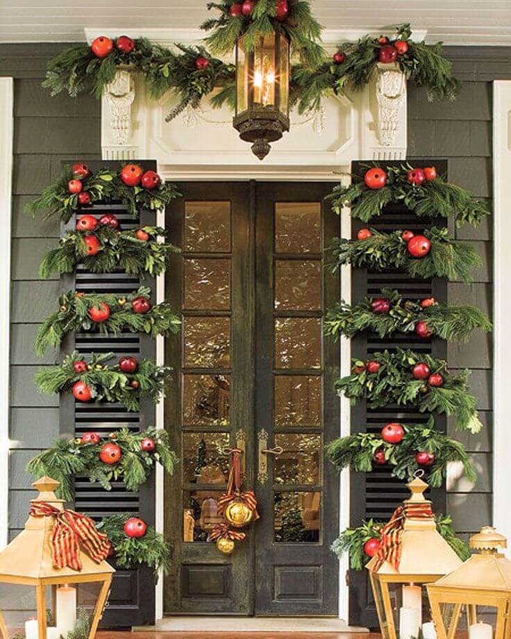 Unique front door Christmas decor