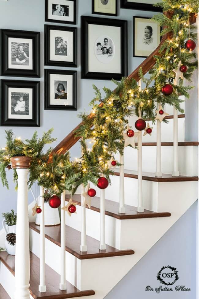 Staircase for Christmas balls