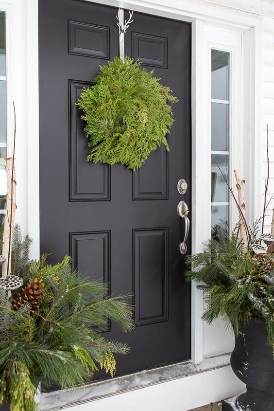 Basic Front Door Christmas Decor