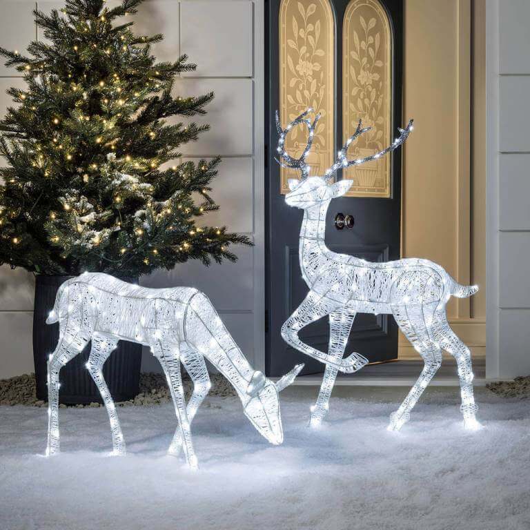 Outdoor Silver White Christmas decoration