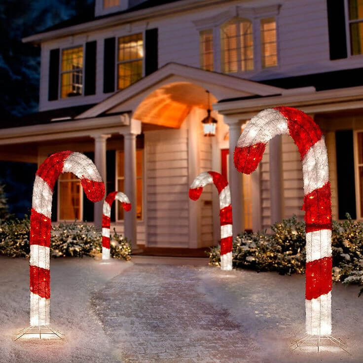 Giant Candy Cane Front Yard Decor