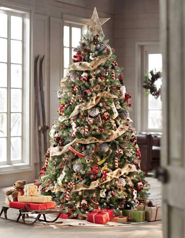 Vintage ornament Christmas tree