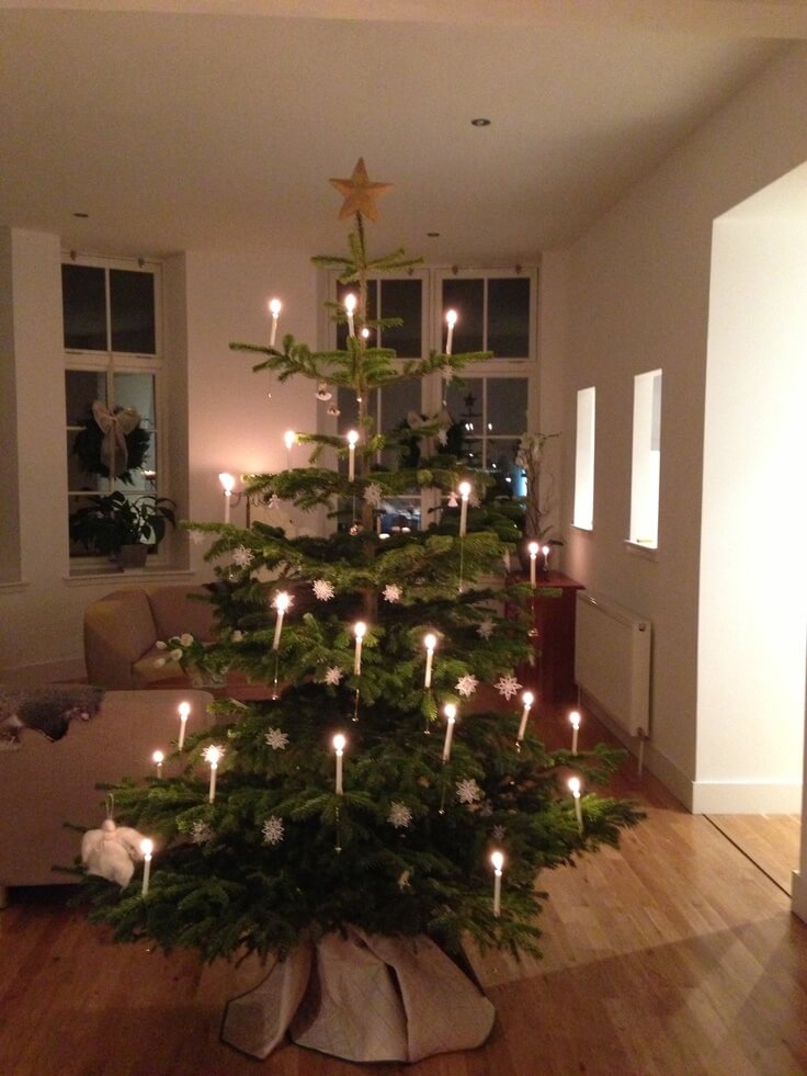 Living room bright Christmas tree
