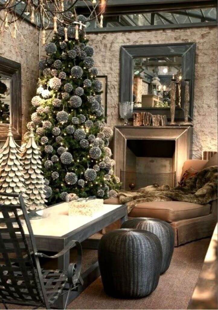 Industrial style gray Christmas decoration
