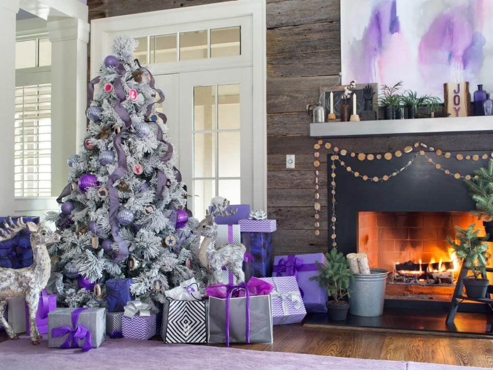Purple and gray Christmas decoration