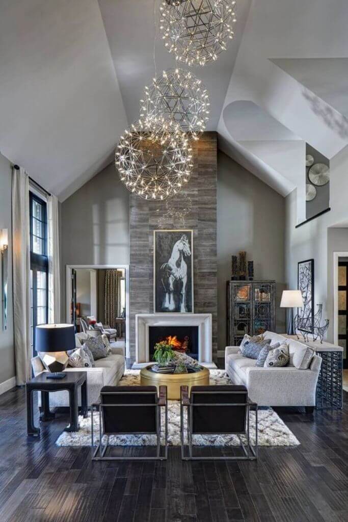cozy fireplace contemporary living room