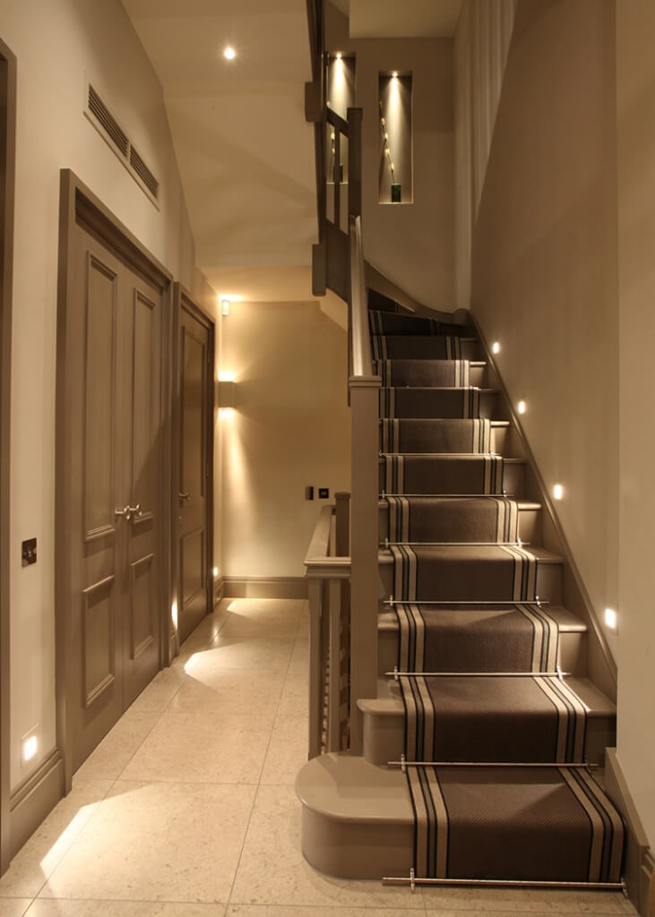 Classic staircase with runners