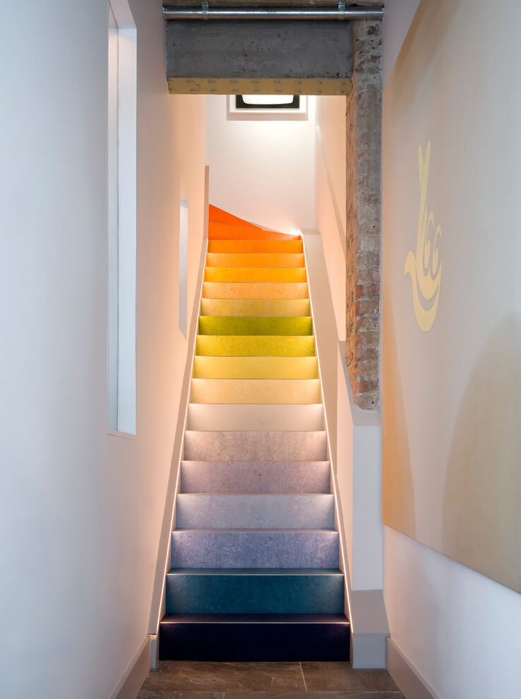 Fantastic rainbow stairs