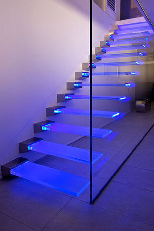 Glass Stair Lighting