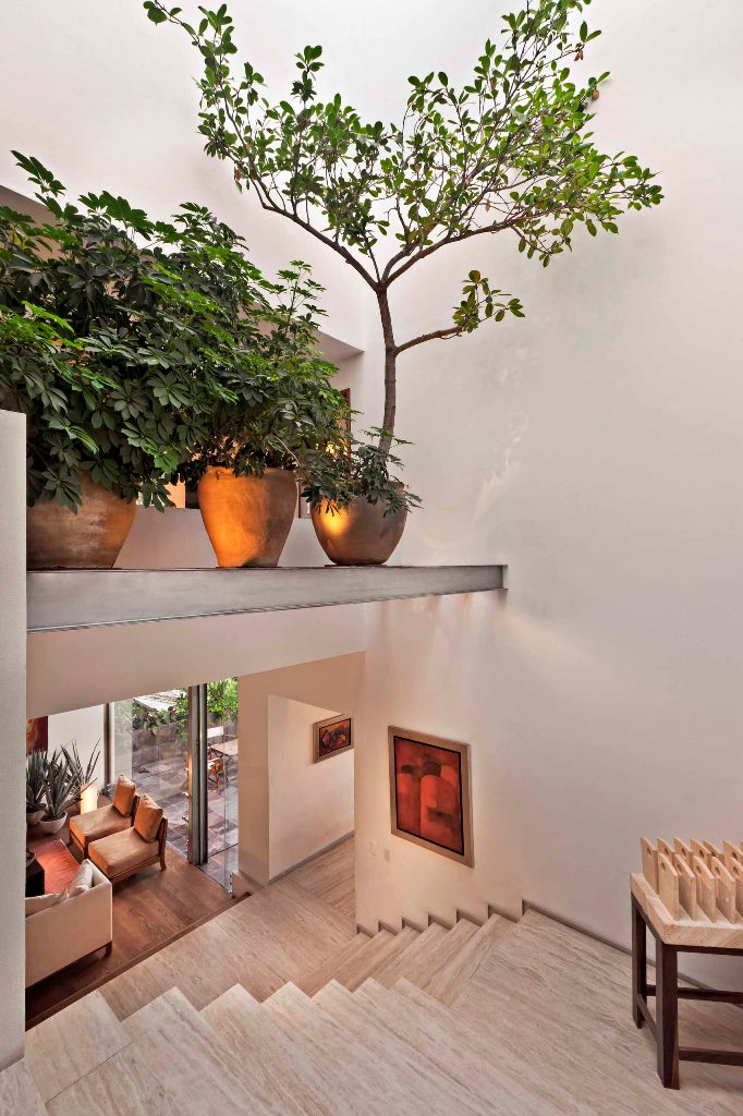 Green Effect Pot Plant Plants Modern Staircase