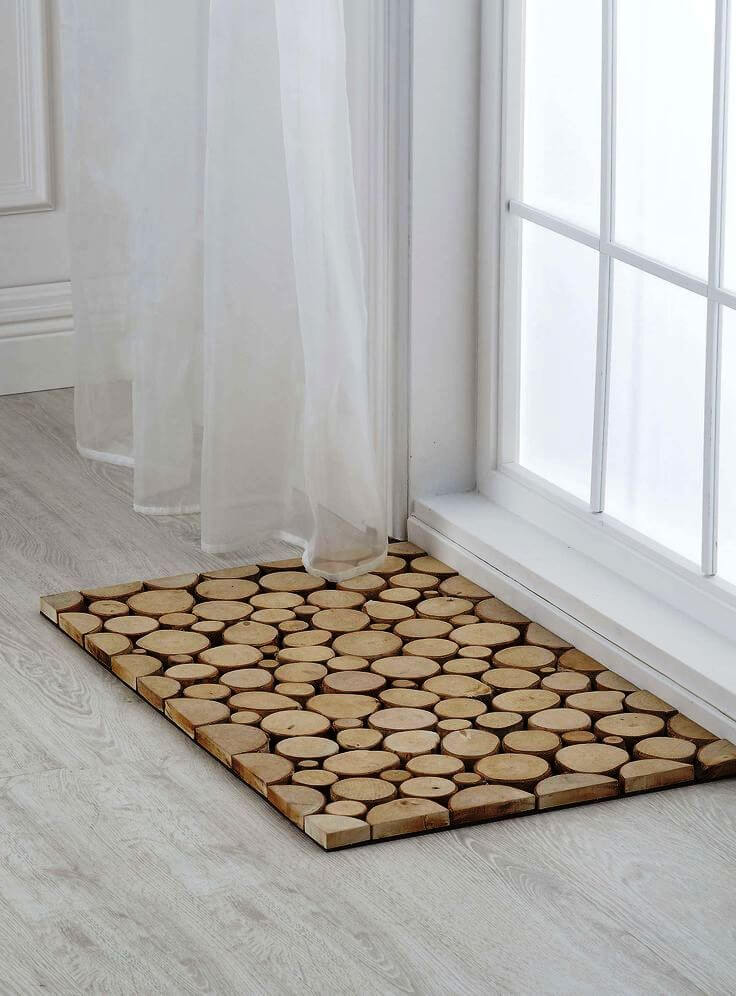 Unique design Wooden boards with doormat