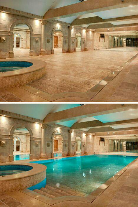 Hidden indoor pool design