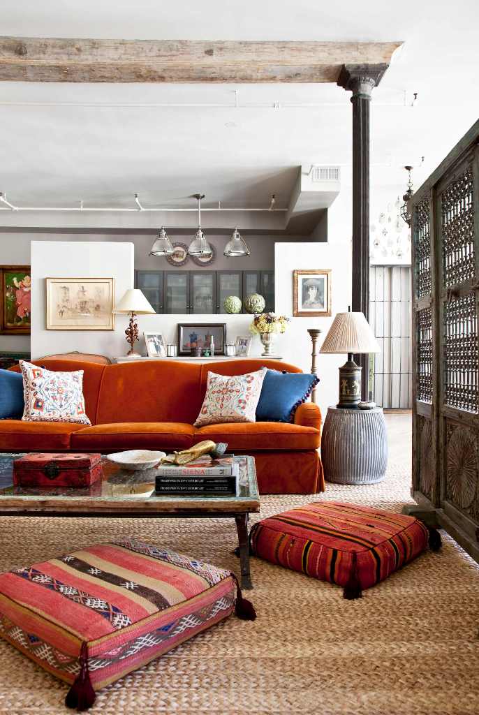 Eclectic bohemian decoration style