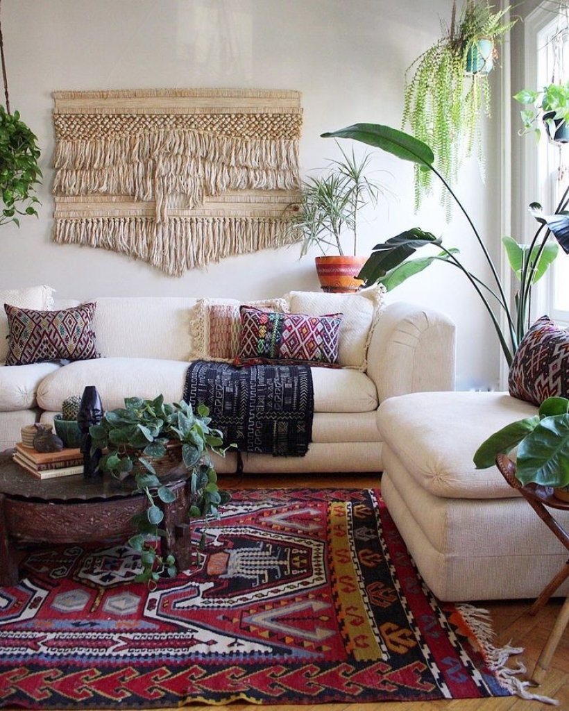 Bohemian style romantic living room