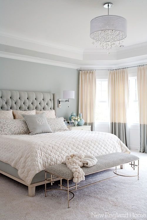 Cozy bedroom with palette color