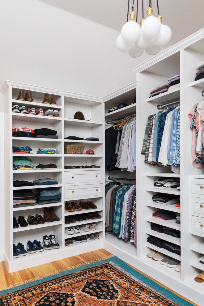 Eclectic storage and closets