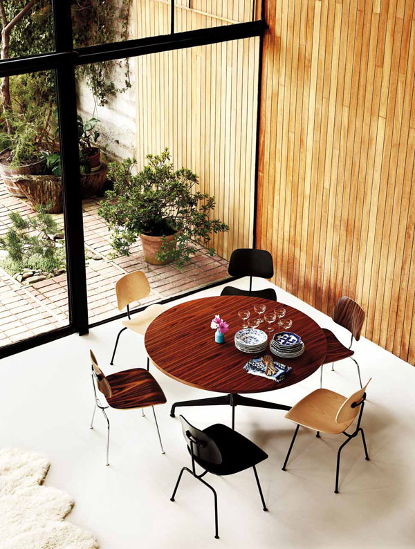 eames molded plywood dining chair metal base
