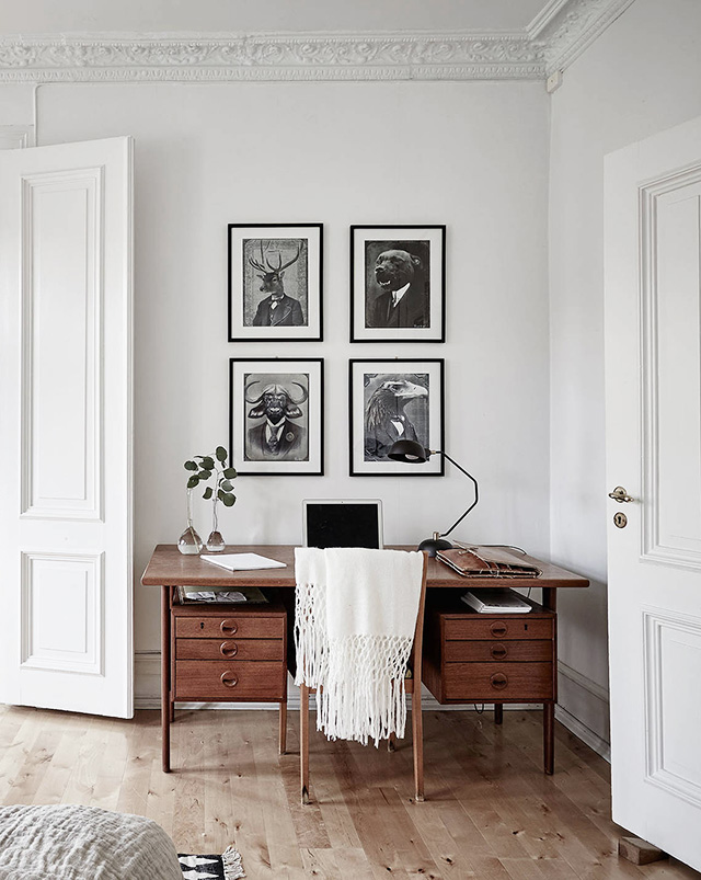 Home office Scandinavian style Wall art