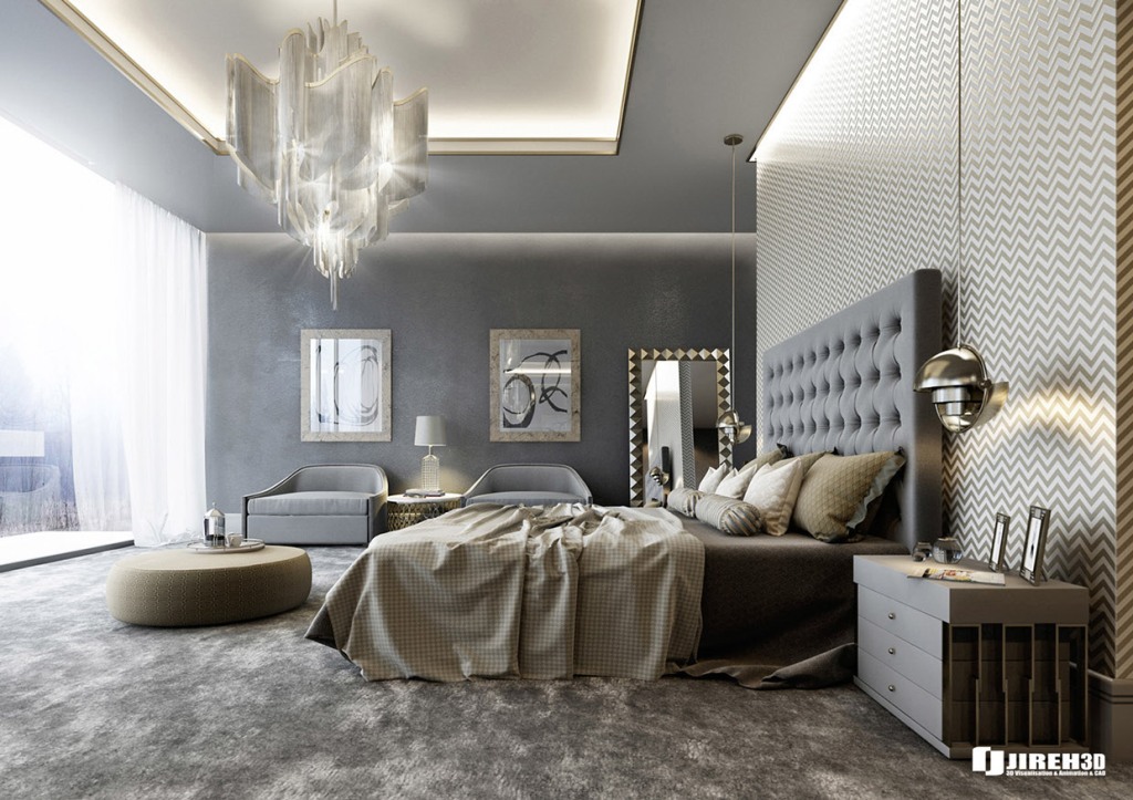 chevron wallpaper luxury bedroom furniture