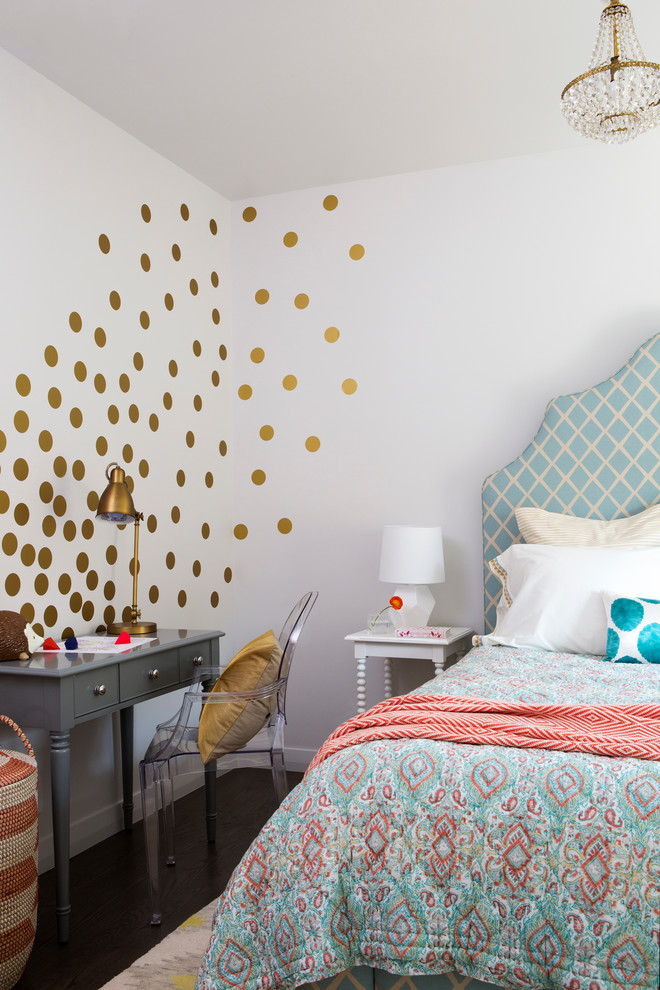 Bohemian Modern Bedroom Polka Dots Wall